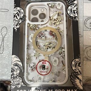 Ed Hardy Skull Design iPhone 16 Pro Max Case